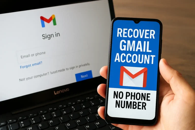 Recover Your Gmail Account Without a Phone Number